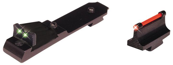 TruGlo TG114 Lever Action Rifle Sights Black 0.500" Red Front, Green Rear Adjustable for Henry Rifles