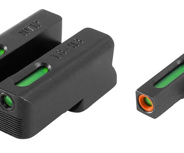 TruGlo TGTG13NV2PC TFX Pro  Green Tritium & Fiber Optic Orange Outline Front Sight Green Tritium & Fiber Optic Rear Sight