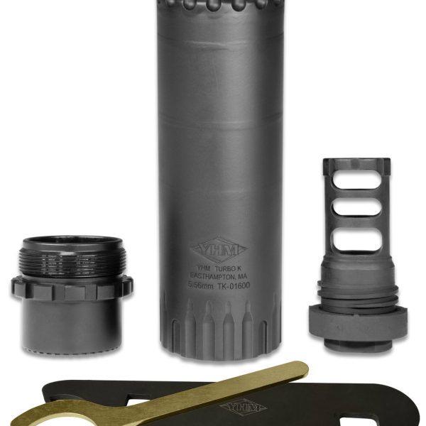 YHM TURBO K-RB 5.56MM SUPPRESSOR W/MUZZLE BRAK