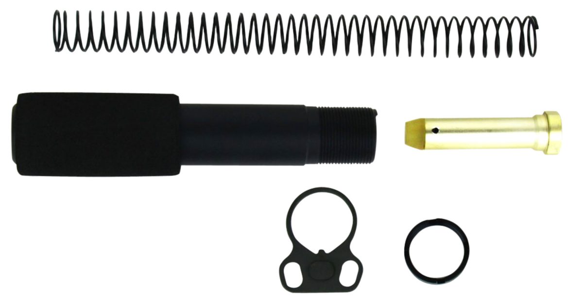Tacfire Mar049B Buffer Tube Kit Mil-Spec Ar-15 Black Aluminum Ar-Pistol Platform