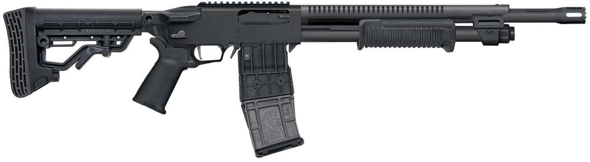 Mossberg 590Rm Tactical Mag Fed 12G Shotgun 18.5&Quot; Breacher Bbl, Magpul Folding Sights, 10+1
