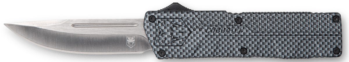 Cobratec Knives Cfctlwdns Lightweight  3.25&Quot; Otf Drop Point Plain D2 Steel Blade/Carbon Fiber Aluminum Handle Includes Pocket Clip