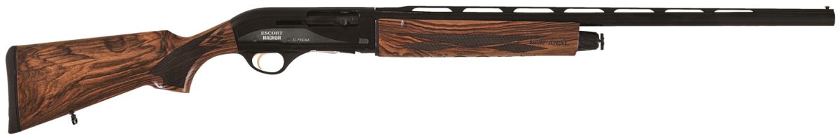 Escort Hesp122805W1 Supreme  Full Size 12 Gauge Semi-Auto 3&Quot; 4+1 28&Quot; Gloss Black Vent Rib Barrel, Black Anodized Grooved Aluminum Receiver, Fixed Turkish Walnut Stock, Right Hand