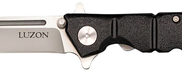 Cold Steel CS20NQL Luzon  Medium 4" Folding Clip Point Plain 8Cr13MoV SS Blade/Black GFN Handle Features Safety Switch Includes Pocket Clip