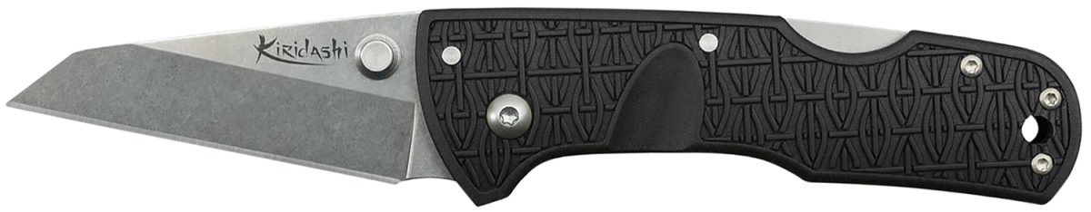Cold Steel Cs20Kpl Kiridashi  2.50&Quot; Folding Sheepsfoot Plain 4116 Stainless Steel Blade/Black Griv-Ex Handle Includes Pocket Clip
