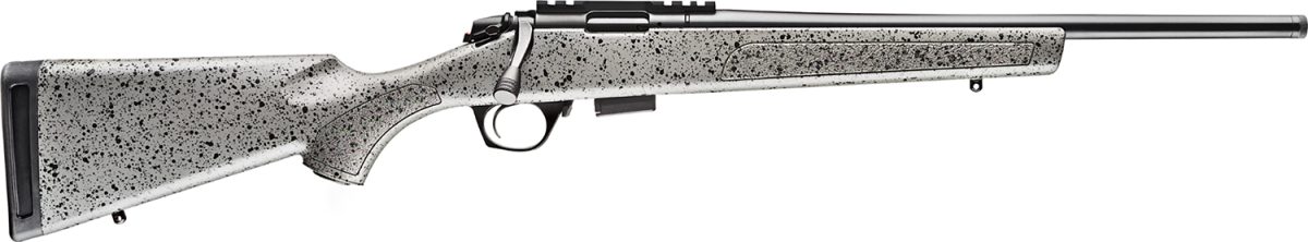 Bergara Rifles Bmr003 Bmr  Full Size 22 Wmr 5+1/10+1 18&Quot; Matte Blued Steel Threaded Barrel &Amp; Drilled &Amp; Tapped Steel Receiver, Fixed Gray/Black Speckled Synthetic Stock