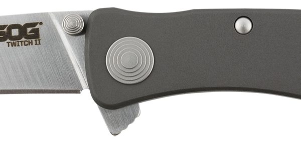 S.O.G SOGTWI8CP Twitch II 2.65" Folding Drop Point Plain Satin AUS-8A SS Blade Gray Anodized Aluminum Handle Includes Belt Clip