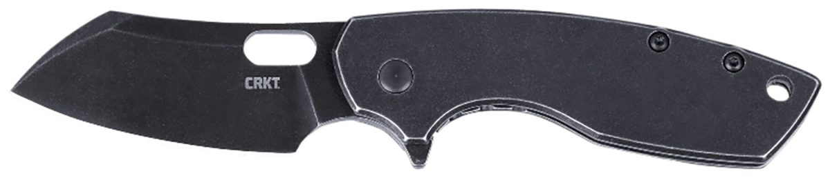 Crkt 5315Ks Pilar  Large 2.67&Quot; Folding Plain Black Stonewashed 8Cr13Mov Ss Blade/Black Stainless Steel Handle Includes Pocket Clip