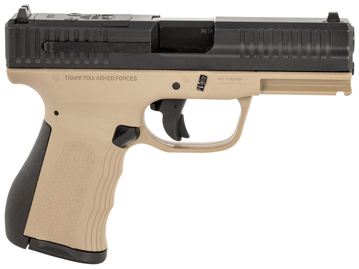 Fmk Fmkg49De G3  9Mm Luger 14+1 4&Quot; Stainless Steel Barrel, Black Optic Cut/Serrated Carbon Steel Slide Flat Dark Earth Polymer Frame W/Picatinny Rail, Black Backstrap Grip