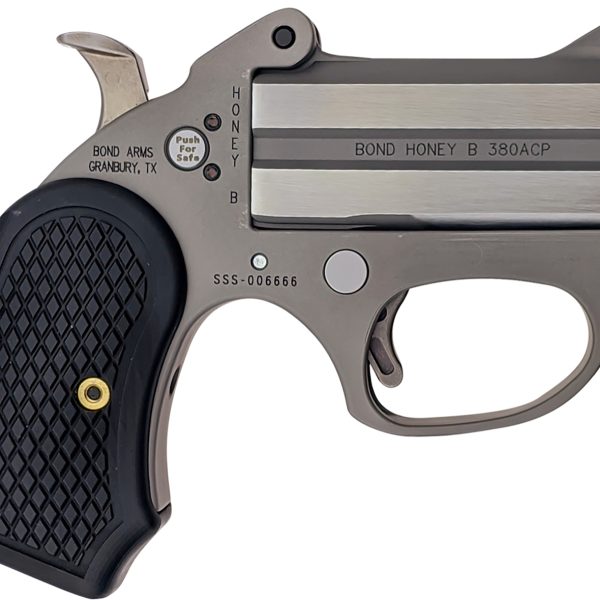 Bond Arms BAHB Honey B  9mm Luger 2rd Shot 3" Matte Stainless Steel Frame Black Extended B6 Resin Grips