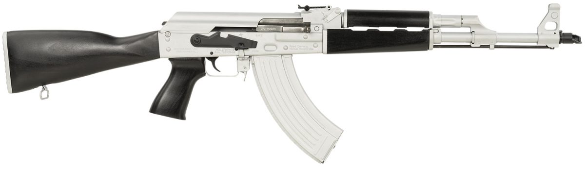 Zastava Arms Usa Zr7762Csb Zpapm70  7.62X39Mm 30+1 16.30&Quot; Black Chrome Lined Steel Barrel, Silver Receiver, Black Polymer Handguard, Fixed Dark Walnut Synthetic Stock