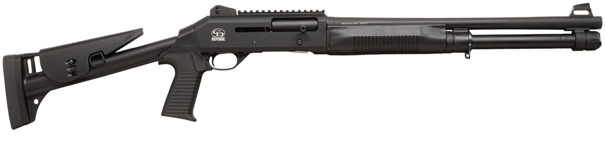 Chiappa Firearms 930.386 601 Dps Full Size Frame 12 Gauge Semi-Auto 3&Quot; 5+1 18.50&Quot; Black Steel Barrel, Black Picatinny Rail Aluminum Receiver, Black Fixed Synthetic Stock, Black Rubber Grip