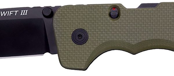 Cold Steel CSFL40AT Swift III EDC 4" Folding Plain Black PVD CPM M4 Steel Blade, OD Green Textured G10 Handle, Presentation Box