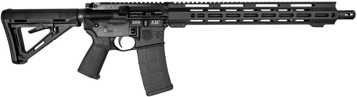 Diamondback Db175Ab002 Db15  300 Aac Blackout 30+1 16&Quot; Black Nitride Black Hardcoat Anodize Picatinny Rail Aluminum Receiver, 15&Quot; M-Lok Handguard, Black Carbon Fiber Stock, Black Magpul Grip