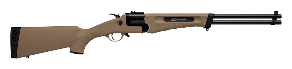 Savage Arms 23004 42 Takedown 22 Lr/410 Gauge 1+1 20&Quot; Matte Black Single Shot Barrel, Flat Dark Earth Drilled &Amp; Tapped Carbon Steel Receiver, Fixed Flat Dark Earth Synthetic Stock