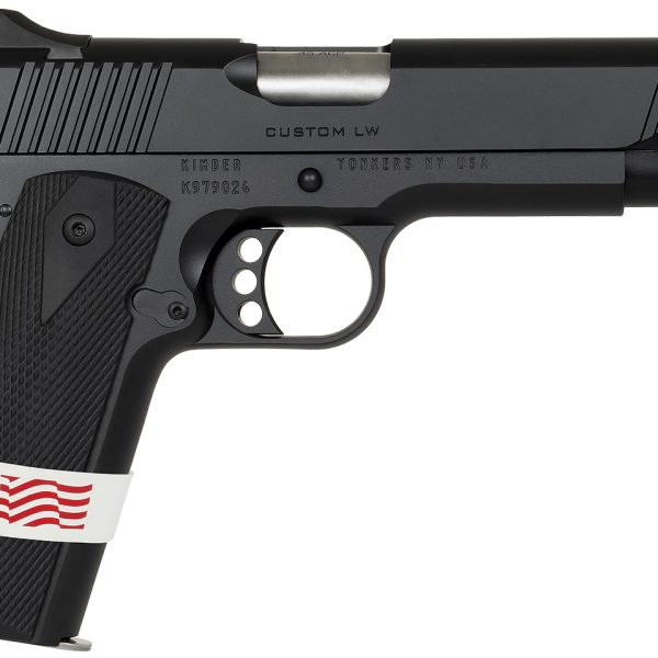 Kimber Mfg.,inc 3000500 Custom LW Liberty 45ACP 7+1 5" KimPro Black Front Serrations Steel Slide ANKA Grip