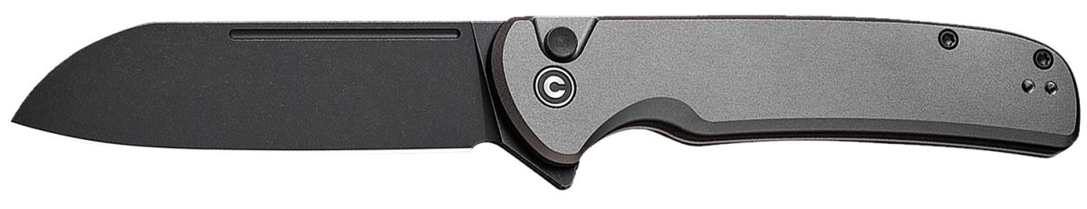 Civivi Knives C20022B-3 Chevalier Ii  Edc 3.47&Quot; Folding Sheepsfoot Plain Satin 14C28N Steel Blade, Gray Aluminum Handle