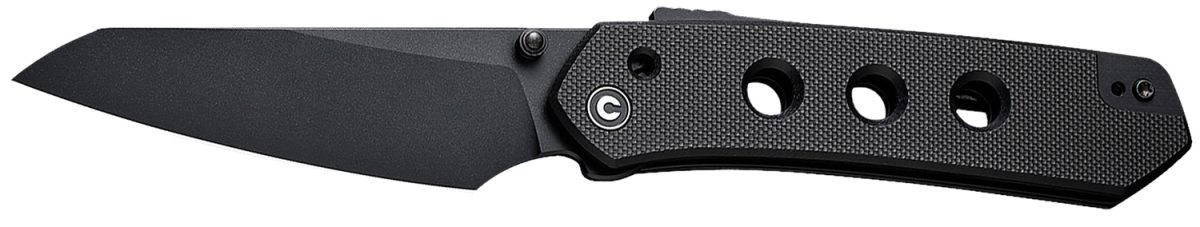 Civivi Knives C22036-1 Vision Fg  3.54&Quot; Folding Tanto Plain Black Nitro-V Steel Blade, Black Textured G10 Handle