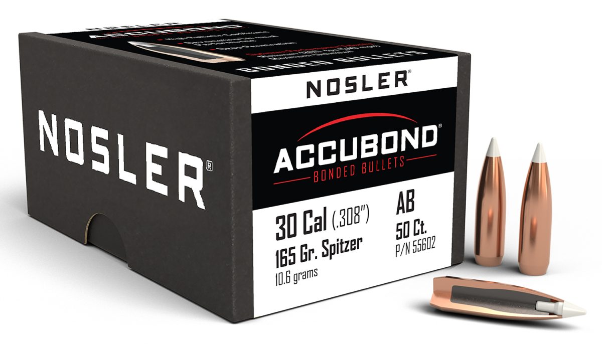 Nosler 55602 Accubond  30Cal 165Gr Spitzer Point 50/Box