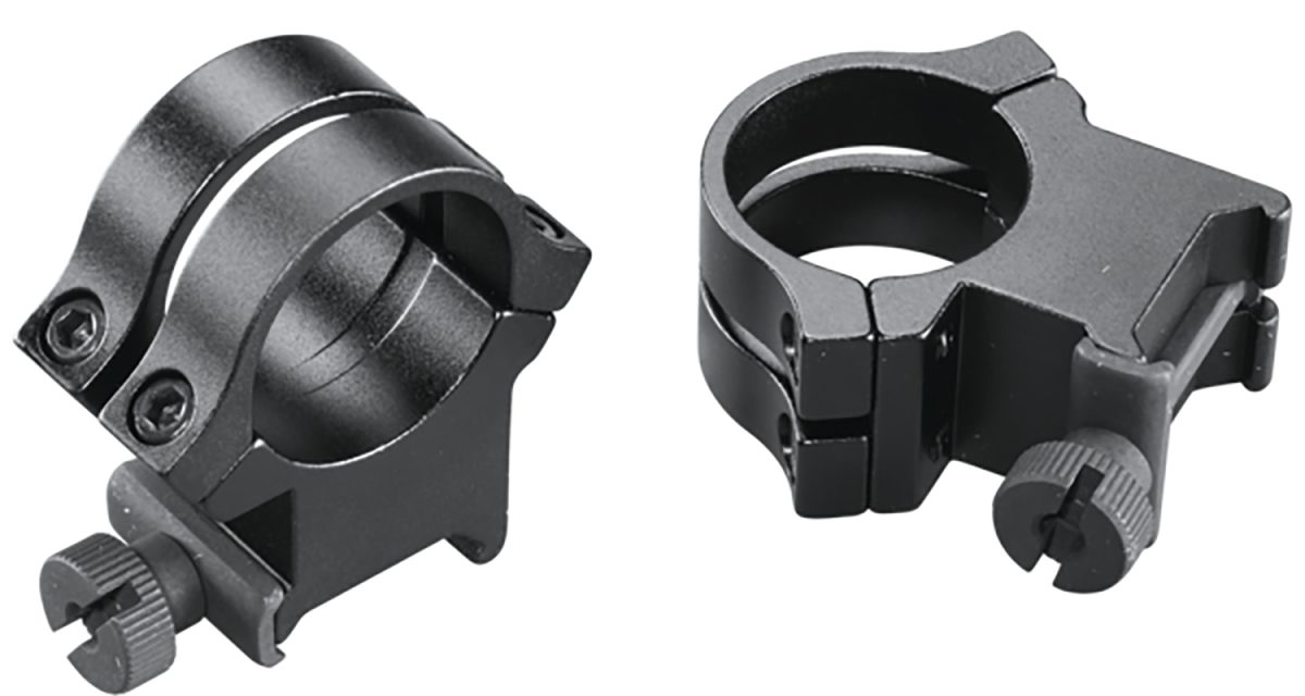 Weaver Mounts 49049 Quad Lock Detachable Rings  Matte Black 1&Quot; Extra High