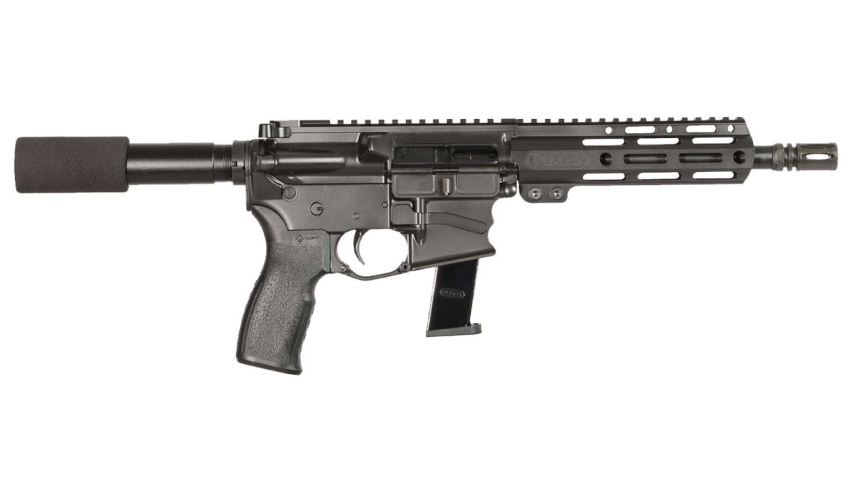 Bersa Ar9 Pstl Matte Tpr 30Rd 9Mm 8&Quot; W/Comp &Amp; Brace