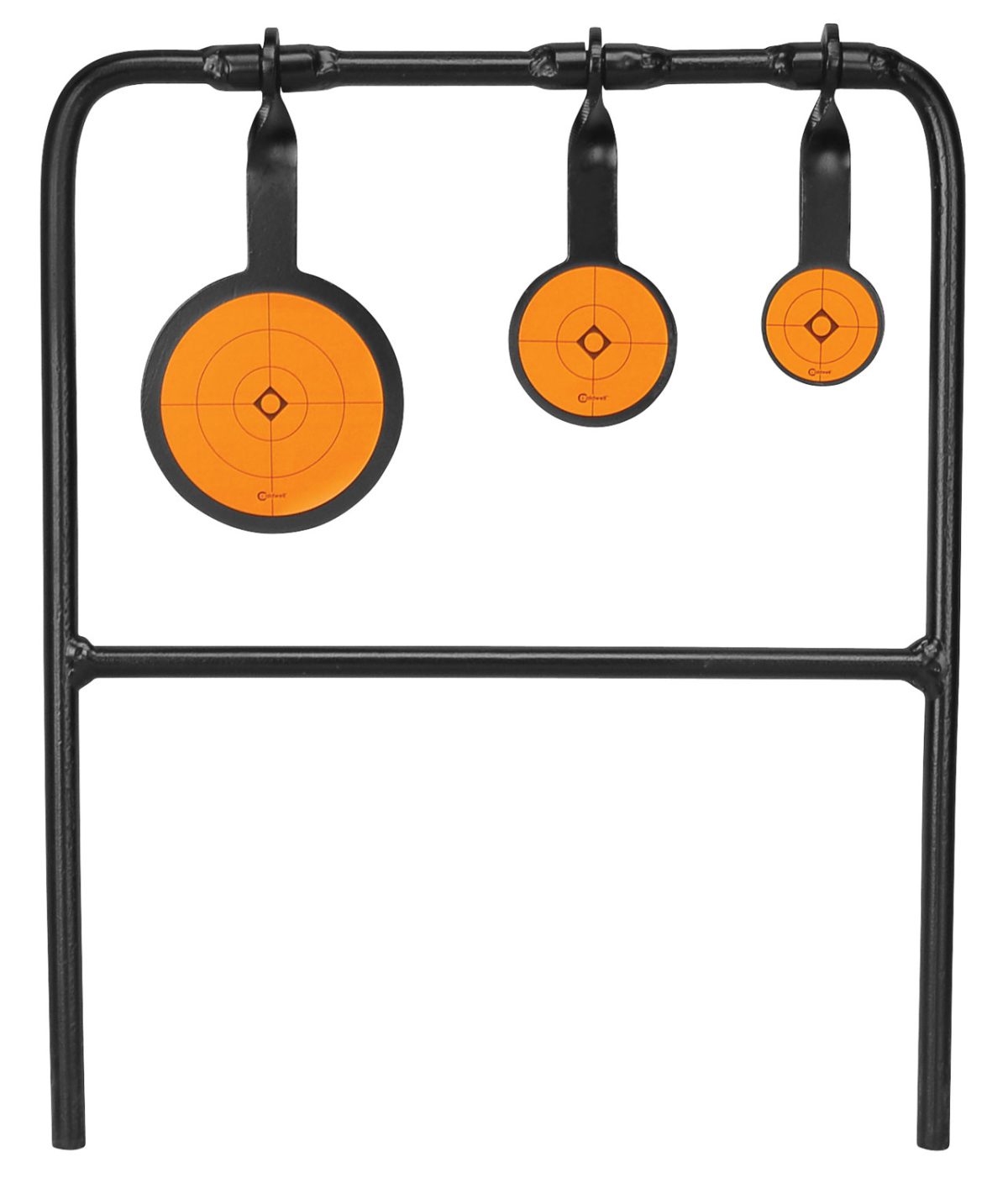 Caldwell 147072 Plink N Swing Triple Spin Target Rimfire Pistol/Rifle Steel Black/Orange Impact Enhancement Motion 1.75&Quot;/2.5&Quot;/3.5&Quot;