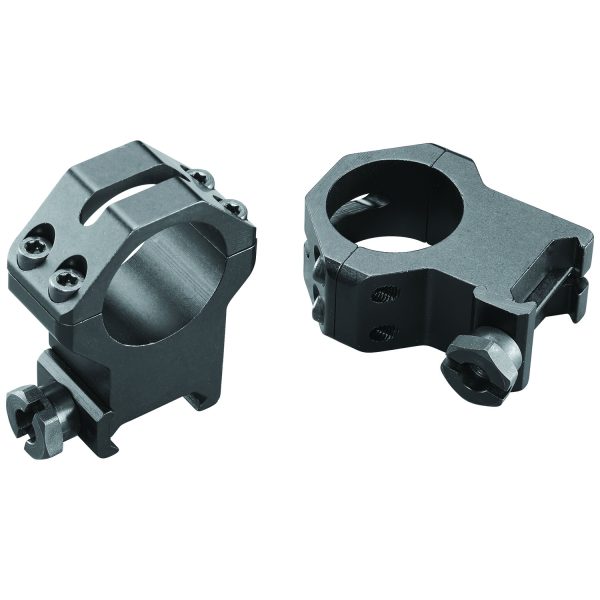 Weaver Mounts 48363 Four-Hole Skeleton Rings  Matte Black Aluminum 1" Extra Extra High