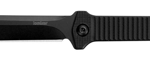 Kershaw 4008X Dune  3.80" Fixed American Tanto Plain Black Oxide 3Cr13MoV SS Blade Black Glass-Filled Nylon Handle Includes Lanyard/Sheath
