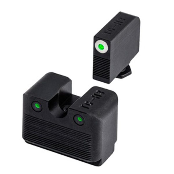 TruGlo TGTG231G3MW Tritium Pro  Black | Green Tritium White Outline Front Sight Green Tritium Rear Sight