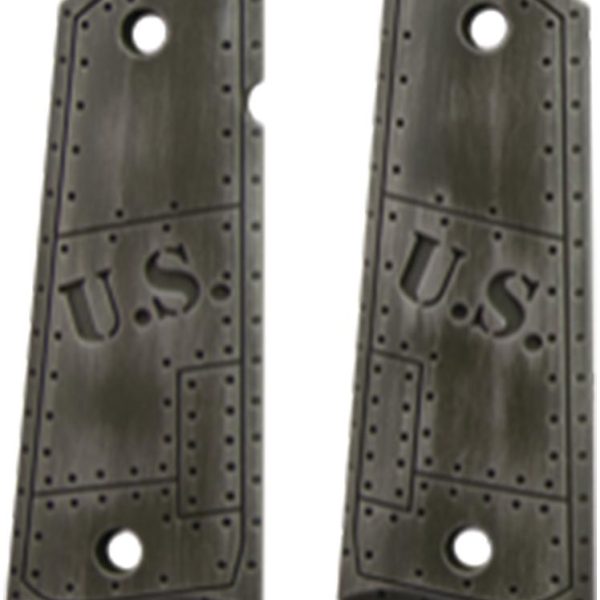 Hogue Govt. Model Aluminum - 1911 U.S. Green Distressed Grip