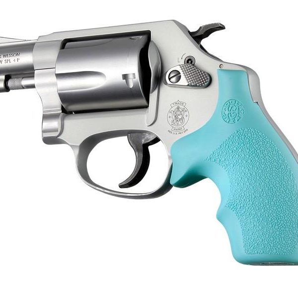 Hogue Rubber Bantam Style Grip for S&W J Frame Round Butt - Aqua