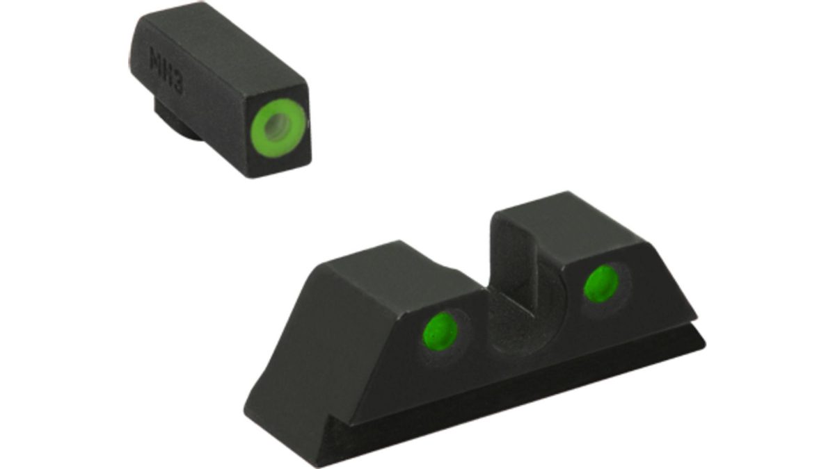 Meprolight Ml47786 Hyper-Bright Green Ring Front/Green Rear Sights For Cz P-10