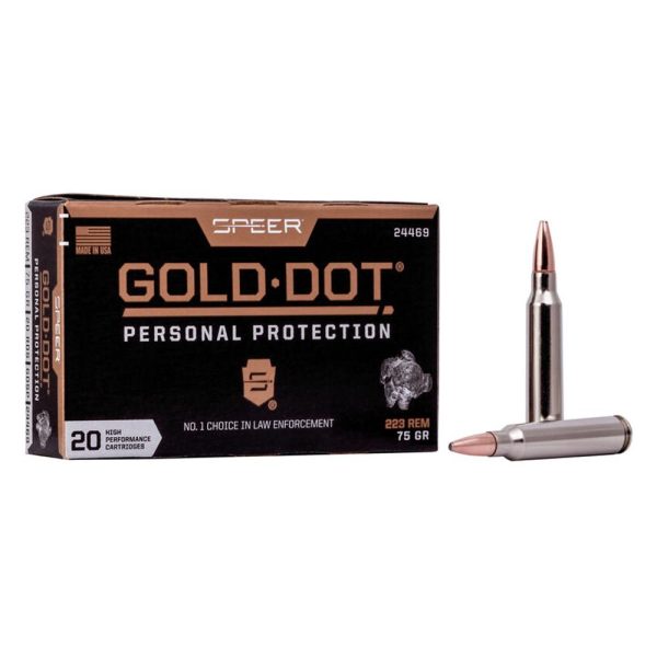 Speer Gold Dot .223/5.56 75gr — 20 rds