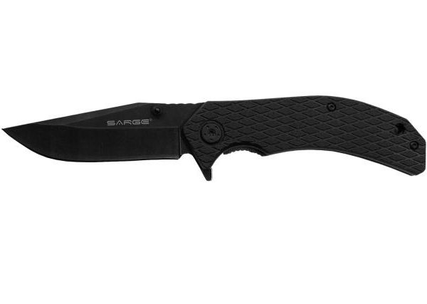 Sarge Knives Shadow - Stonewashed Swift Assist Folding Knife