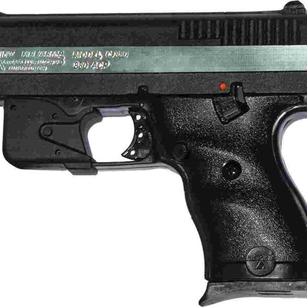 380 gun w/trigger-guard-mount laser 8 shot 3.5IN BBL BLK/SLV