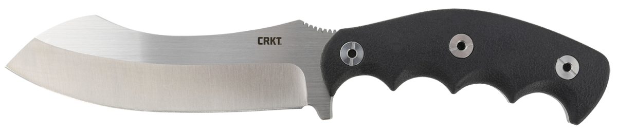 Crkt 2866 Catchall  5.51&Quot; Fixed Sheepsfoot Plain Brushed Satin 8Cr13Mov Ss Blade/Black Grn W/Rubber Overlay Handle Includes Sheath