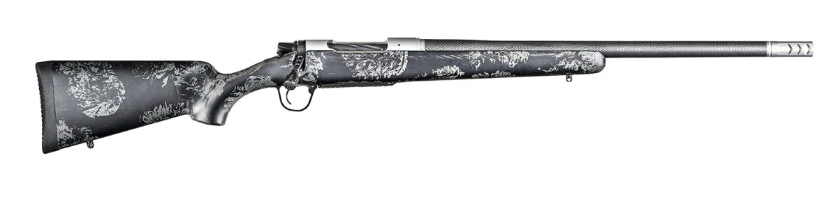 Christensen Arms 8010631300 Ridgeline Fft 6.8 Western 3+1 20&Quot; Carbon Fiber/Threaded Barrel, Stainless Steel, Black With Gray Accents Stock