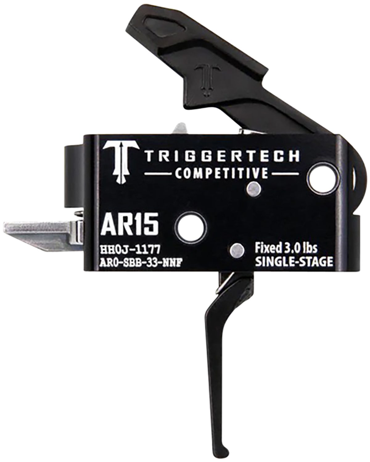 Triggertech Ar0Sbb33Nnf Competitive  Flat Single-Stage 3 Lbs Fixed For Ar-15