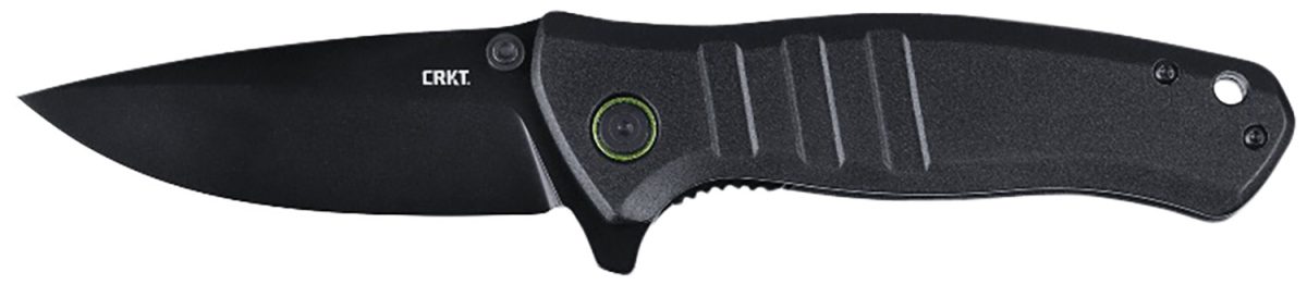 Crkt 6295 Dextro  3.18&Quot; Folding Drop Point Plain Black Tini D2 Steel Blade/Black Aluminum Handle Includes Pocket Clip