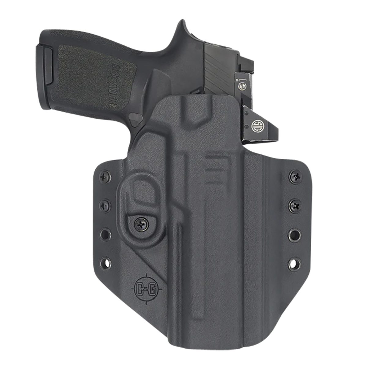 C&Amp;G Holsters 0280100 Covert  Owb Black Kydex Belt Loop Fits Sig P320 M17/X5 Right Hand
