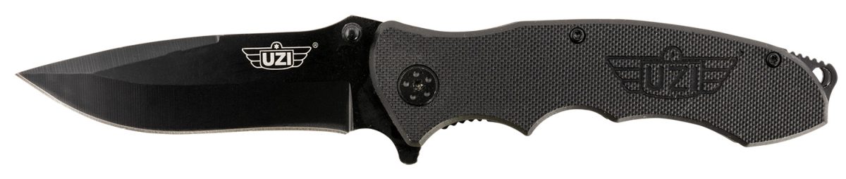 Uzi Accessories Uzkfdr006 Uzi Responder Vi Black, Stainless-Steel Blade