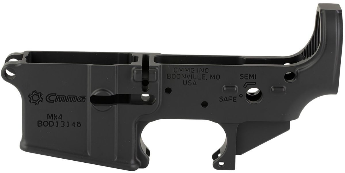 Cmmg 55Ca102Ab Mk4 Lower Receiver Stripped, Armor Black Cerakote, Fits Ar-15