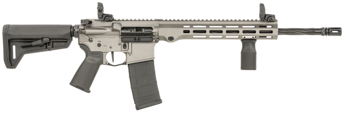 Maxim Defense Mxm49734 Md15 L 5.56X45Mm Nato 30+1 16&Quot; Fluted Barrel, Sniper Gray Rec/M-Lok Handguard, Black Magpul Furniture, Sl-K Stock, Mbus Sights, Blackout Defense Flat Trigger