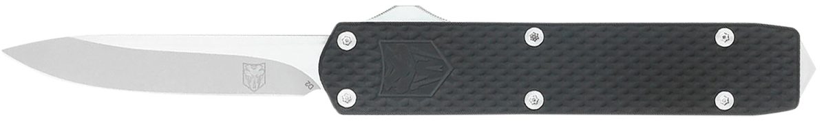 Cobratec Knives Mnblkmgen2Dns Mini Mamba Gen Ii 2.25&Quot; Otf Plain Stonewashed D2 Steel Blade, 3.38&Quot; Black Textured Anodized Aluminum Handle