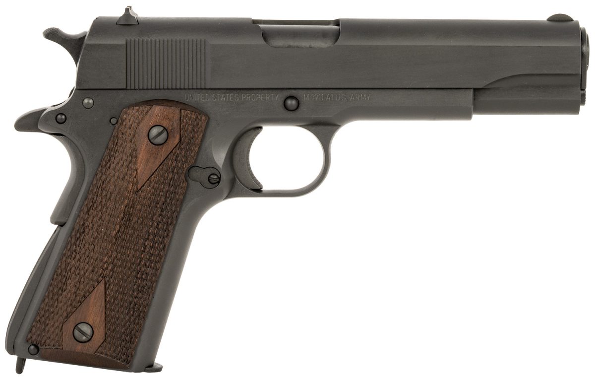 Tisas 10100539 1911 A1 Us Army Wwii 45 Acp 7+1 5&Quot; Black Steel Barrel Manganese Phosphate Coated Serrated Carbon Steel Slide &Amp; Frame W/Beavertail