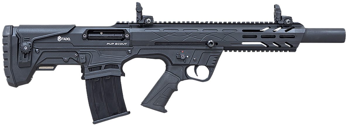 Citadel Frps1218 Pup Scout  12 Gauge Semi-Auto 3&Quot; 5+1 18.50&Quot; Black Steel Barrel, Black Picatinny Rail Aluminum Receiver, Picatinny Handguard, Black Adj Cheek Riser Synthetic Stock