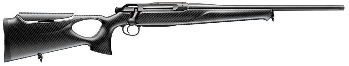 Sauer 80117119 505 Synchro Xtc Full Size 6.5 Creedmoor  3+1 22&Quot; Matte Blued Threaded Barrel, Matte Blued Saddle Mount Steel Receiver, Black Thumbhole W/Adj Comb Carbon Fiber Stock