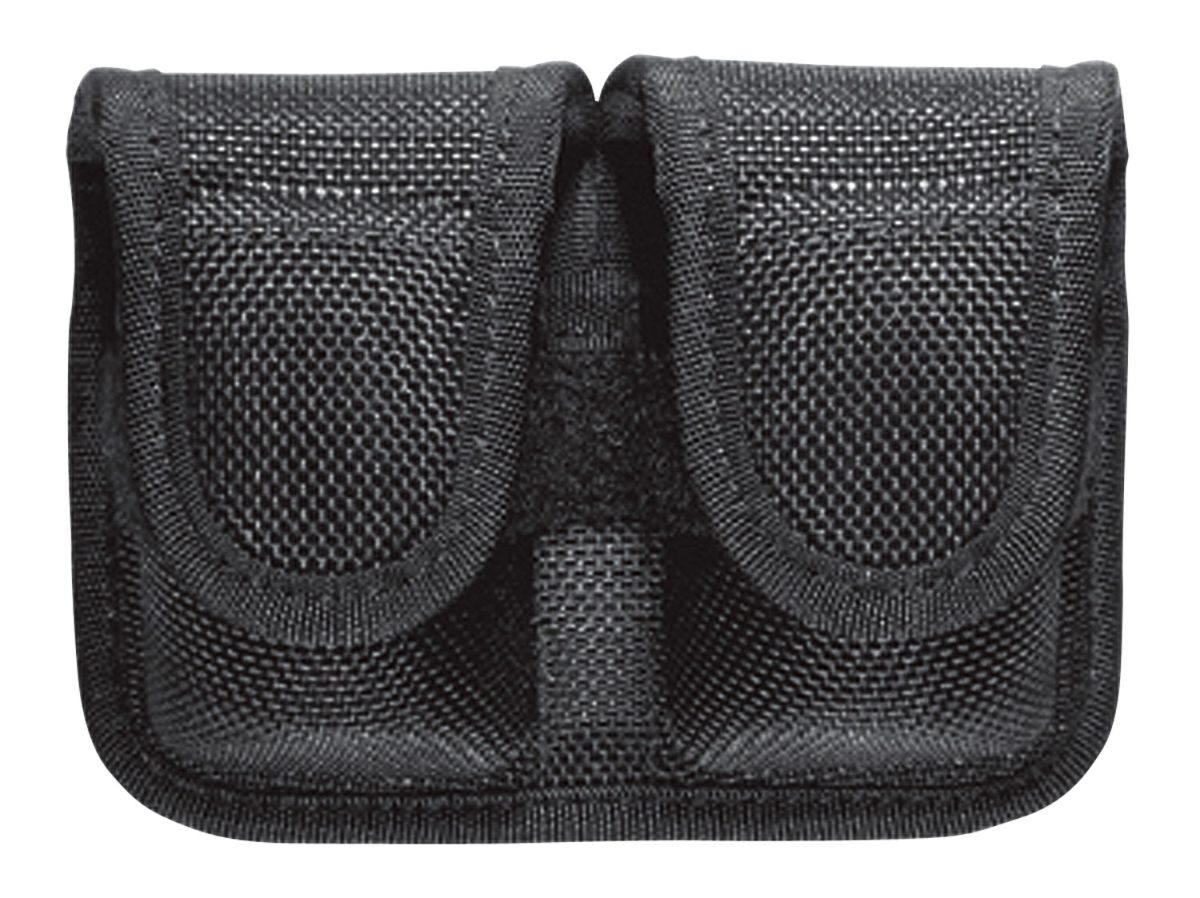 Bianchi 17400 7301 Speedloader Pouch Double Black Accumold Hook &Amp; Loop Belts 2-2.25&Quot; Wide Compatible W/ 38/357