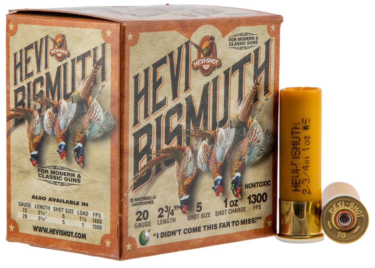 Hevi-Shot Hs17715 Hevi-Bismuth Upland 20Gauge 2.75&Quot; 1Oz Bismuth 5Shot 25 Per Box/10 Case