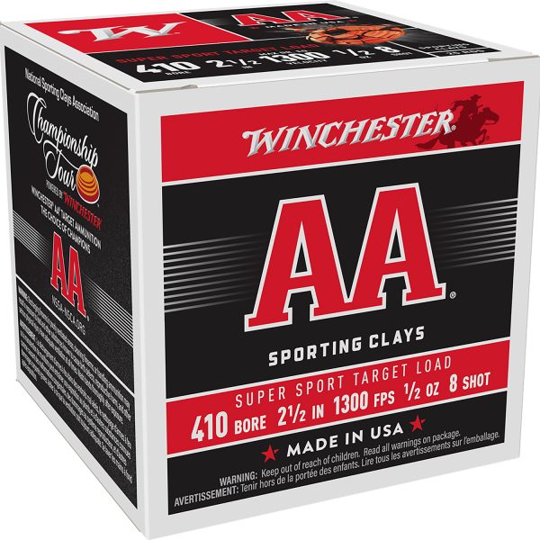 Winchester AA Supersport Sporting Clay 410 Bore 2.5" — 25 rds